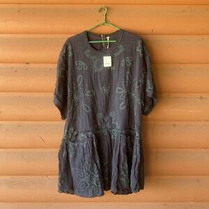 NWT Embroidered Tunic Mini Dress
